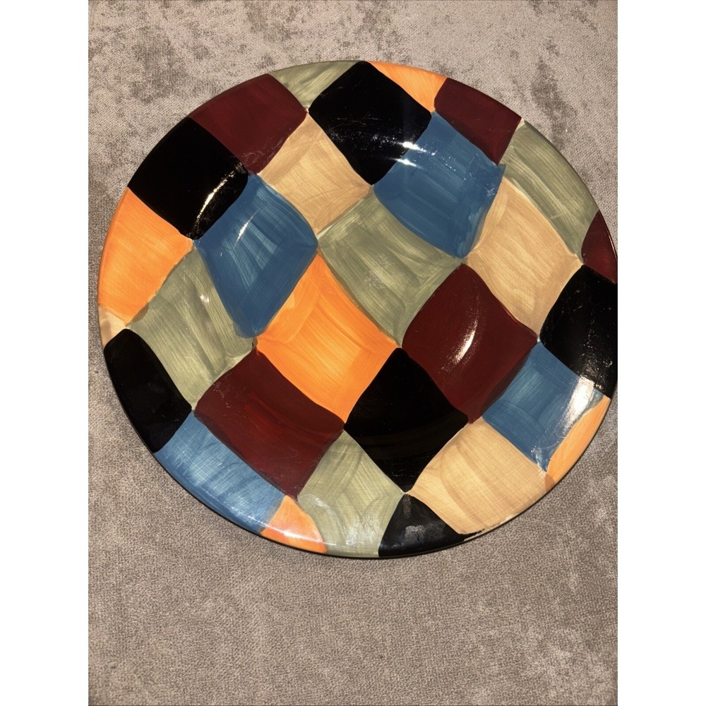 Tabletops Unlimited Barcelona Diamonds 1 Dinner Plate